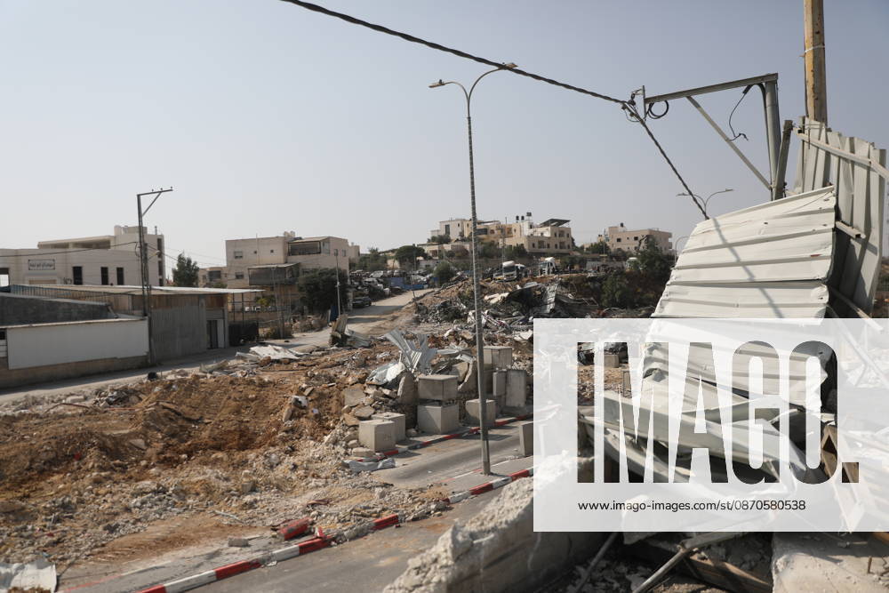 Palestinian Commercial Properties Damaged During Israeli Military Operation in Hebron A view shows damage to Palestinian commercial properties near a checkpoint where a shooting attack took place in the West Bank city of Hebron, on October 24, 2026. The damage occurred during an Israeli military operation launched in the area following the attack. Photo by Mamoun Wazwaz apaimages Hebron West Bank Palestinian Territory 241026_Hebron_MW_04(9)