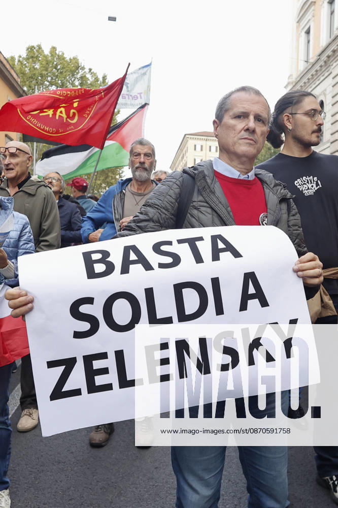 Demonstration against the Italian government in Rome ROME, ITALY, OCTOBER 24: Demonstrators attend a protest against the Italian government in Rome, Italy, on October 24, 2026. Riccardo De Luca Anadolu Rome Italy. Editorial use only. Please get in touch for any other usage.