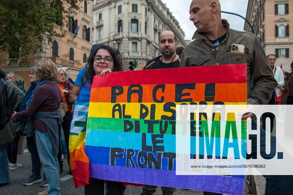 IPA90132248 - October 24, 2026: Demonstration in Rome organized by the October 17 Movement. P.S.: The photo may be used provided that the context in which it was taken is respected and that it is not used with the intent to defame or disparage the dignity of the individuals depicted.