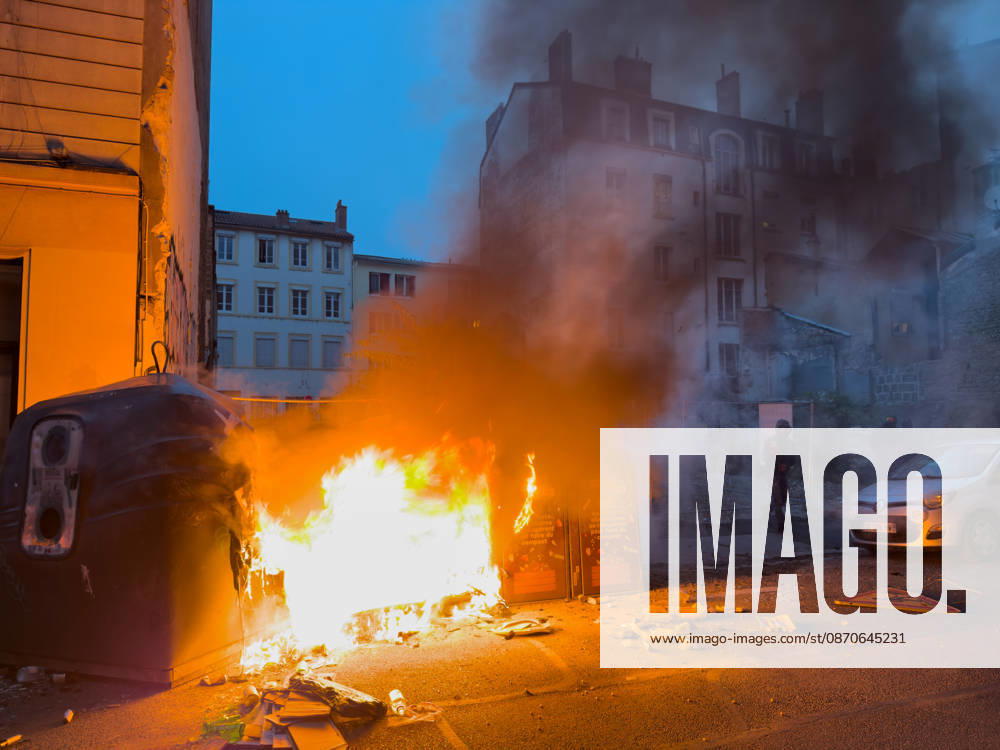 Lyon France Protests October 24 A fire burns on a street during a protest in Lyon, France on October 24, 2026 Authorities deployed around 70,000 security personnel across France for renewed protests over the cost of living, after unrest a week earlier saw public buildings damaged, hundreds of shops looted and about 2,700 people arrested. Lyon Rhone Alpes France