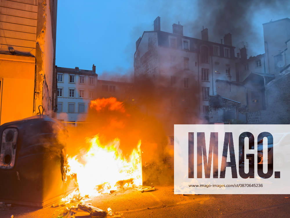 Lyon France Protests October 24 A fire burns on a street during a protest in Lyon, France on October 24, 2026 Authorities deployed around 70,000 security personnel across France for renewed protests over the cost of living, after unrest a week earlier saw public buildings damaged, hundreds of shops looted and about 2,700 people arrested. Lyon Rhone Alpes France