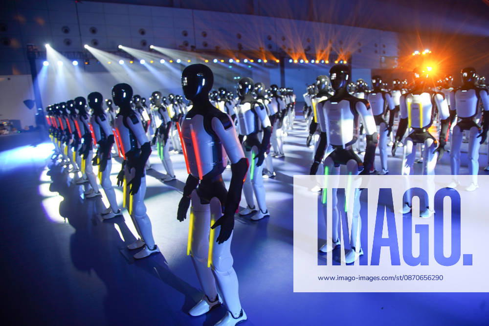 One hundred and ten domestic humanoid robots perform a synchronized dance to set the Guinness World Record for most humanoid robots dancing simultaneously on October 24, 2026 in Jinan, Shandong Province of China. The challenge was completed by AgileX Robotics at the Jinan Yellow River International Convention and Exhibition Center.