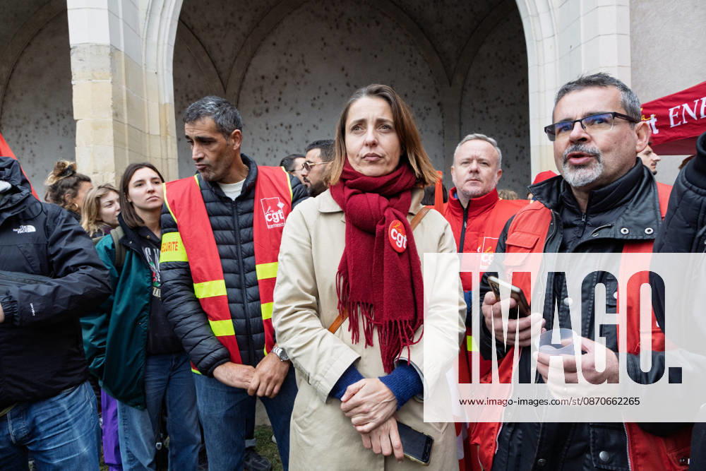 Politics at Demonstration Against French Far-Right Party RN - Orleans Sophie Binet (CGT) attends a rally against racism, fascism and imperialism held in Orléans, Loiret, France on October 24, 2026, in opposition to the National Rally congress. Photo by Pascal Avenet ABACAPRESS.COM Orleans France