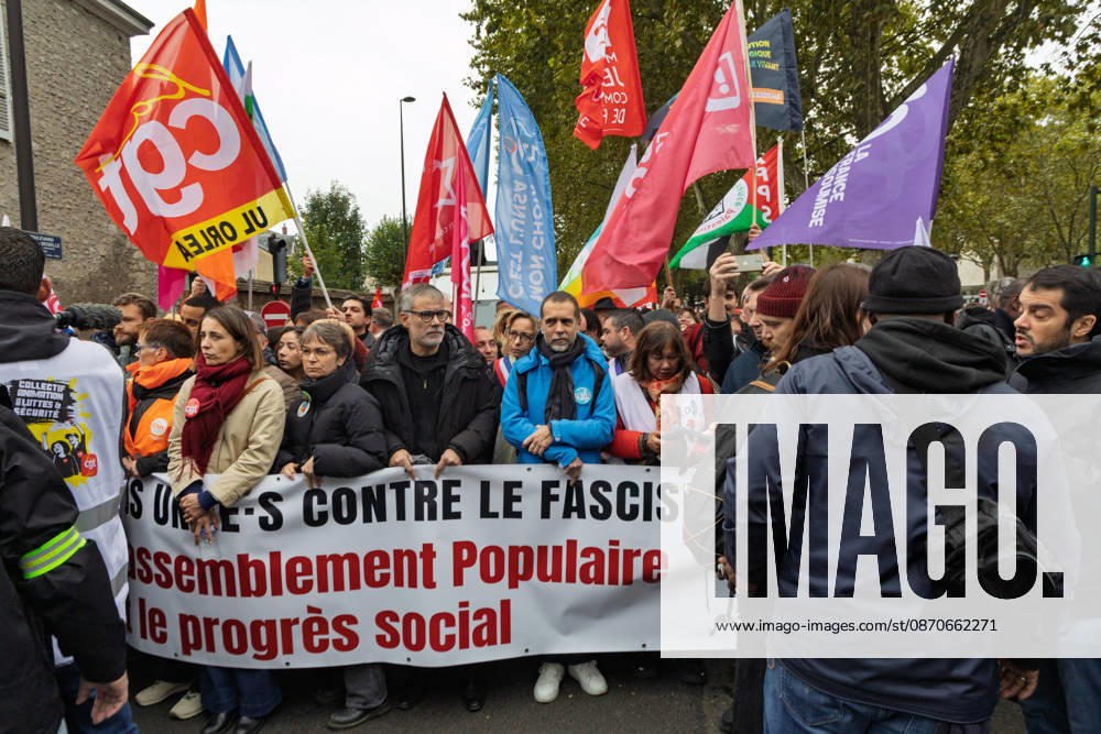 Politics at Demonstration Against French Far-Right Party RN - Orleans Olivier Faure, Sophie Binet attend a rally against racism, fascism and imperialism held in Orléans, Loiret, France on October 24, 2026, in opposition to the National Rally congress. Photo by Pascal Avenet ABACAPRESS.COM Orleans Loir-et-Cher (41) France