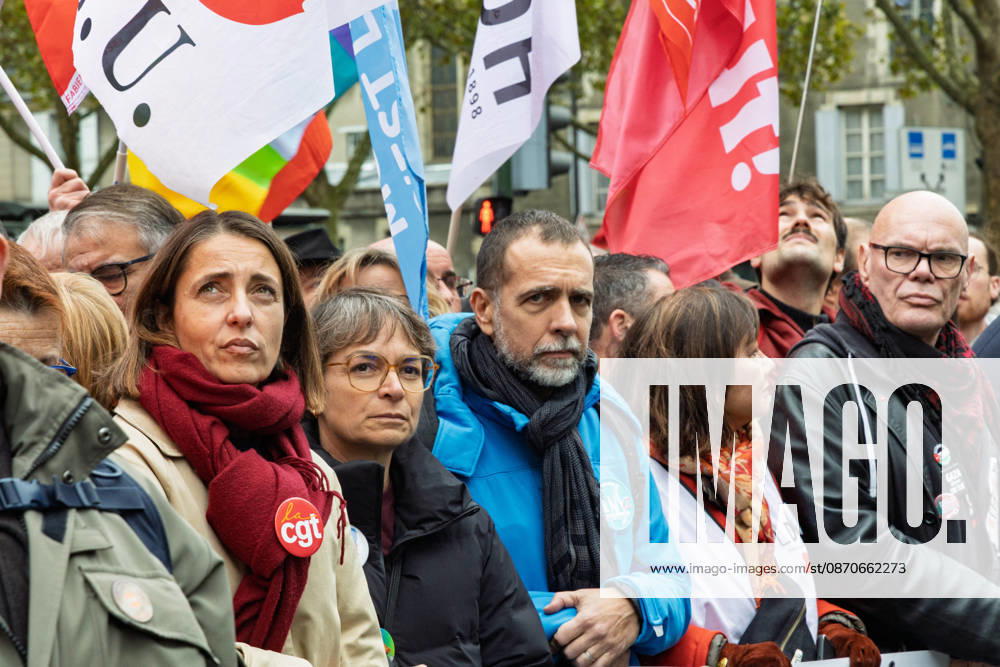 Politics at Demonstration Against French Far-Right Party RN - Orleans Sophie Binet attends a rally against racism, fascism and imperialism held in Orléans, Loiret, France on October 24, 2026, in opposition to the National Rally congress. Photo by Pascal Avenet ABACAPRESS.COM Orleans Loir-et-Cher (41) France