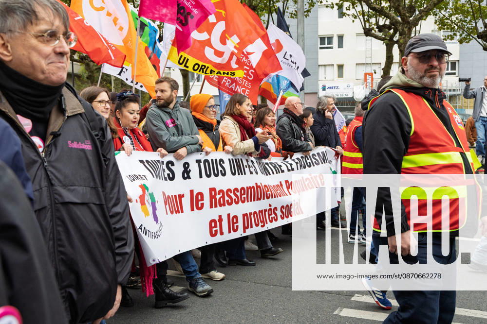 Politics at Demonstration Against French Far-Right Party RN - Orleans Olivier Faure, Bally Bagayoko, Sophie Binet and Ali Rebey attend a rally against racism, fascism and imperialism held in Orléans, Loiret, France on October 24, 2026, in opposition to the National Rally congress. Photo by Pascal Avenet ABACAPRESS.COM Orleans France