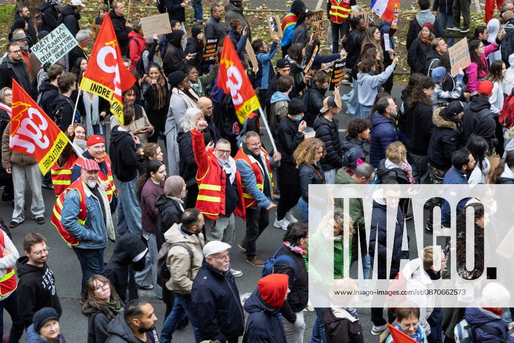 Demonstration Against French Far-Right Party RN - Orleans Rally against racism, fascism, and imperialism in Orléans, Loiret, France on October 24, 2026, held alongside the National Rally (RN) congress. Photo by Pascal Avenet ABACAPRESS.COM Orleans France