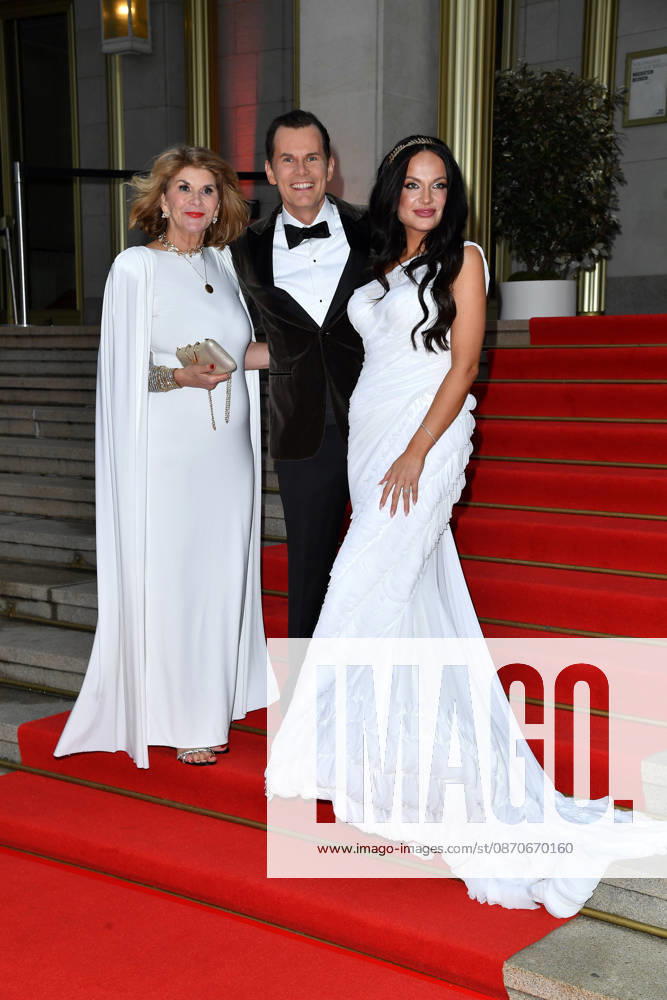 Vivian Honert Boddin, Malte Arkona, and Maxi Fenger at the 2026 Leipzig Opera Ball at the Leipzig Opera on October 24, 2026