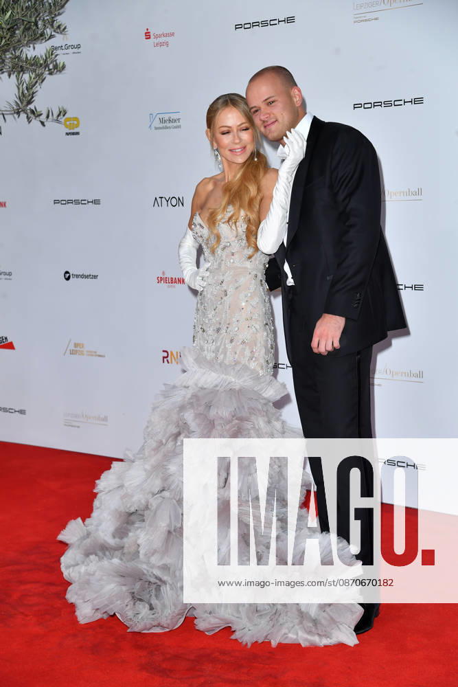 Jenny Elvers with her son Paul Jolig at the 2026 Leipzig Opera Ball at the Leipzig Opera on October 24, 2026