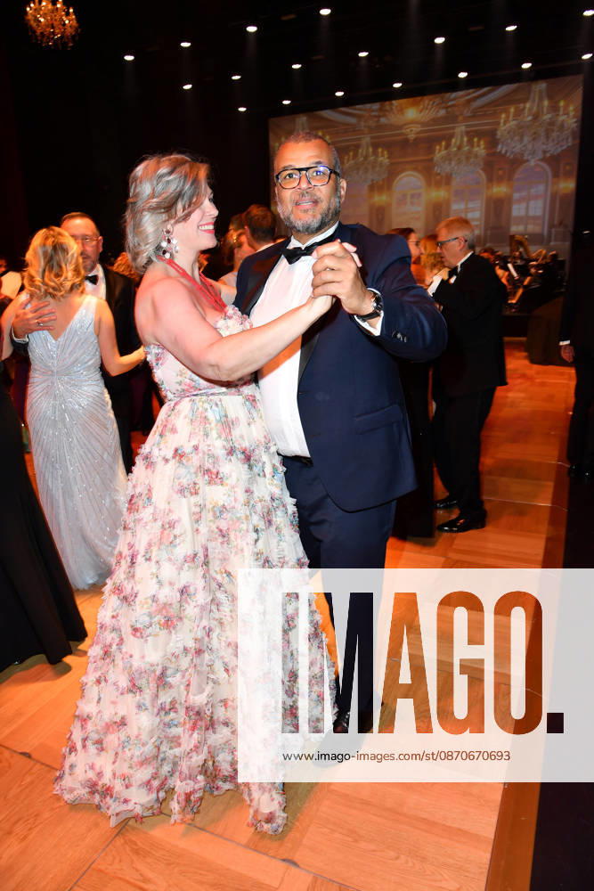 Cheryl Shepard with her husband Nikolaus Okonkwo at the 2026 Leipzig Opera Ball at the Leipzig Opera on October 24, 2026