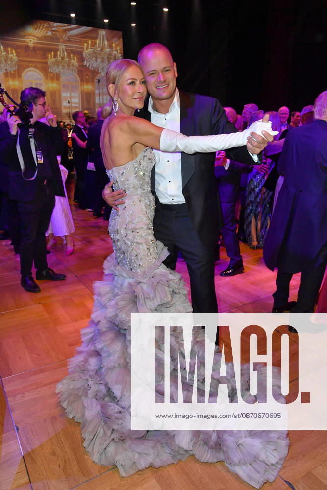 Jenny Elvers with her son Paul Jolig at the 2026 Leipzig Opera Ball at the Leipzig Opera on October 24, 2026