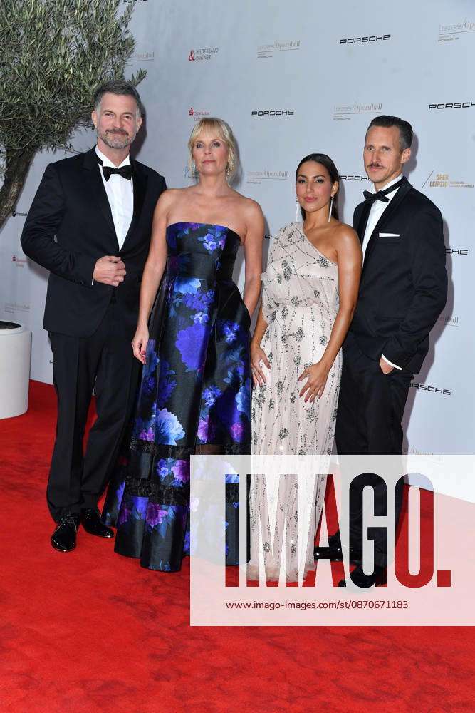 Simon Böer, Melanie Marschke, Amy Mussul, and Johannes Hendrik Langer at the 2026 Leipzig Opera Ball at the Leipzig Opera on October 24, 2026