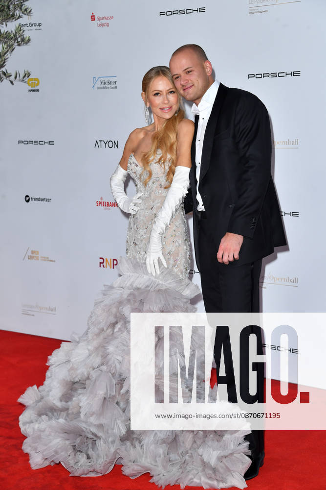 Jenny Elvers with her son Paul Jolig at the 2026 Leipzig Opera Ball at the Leipzig Opera on October 24, 2026