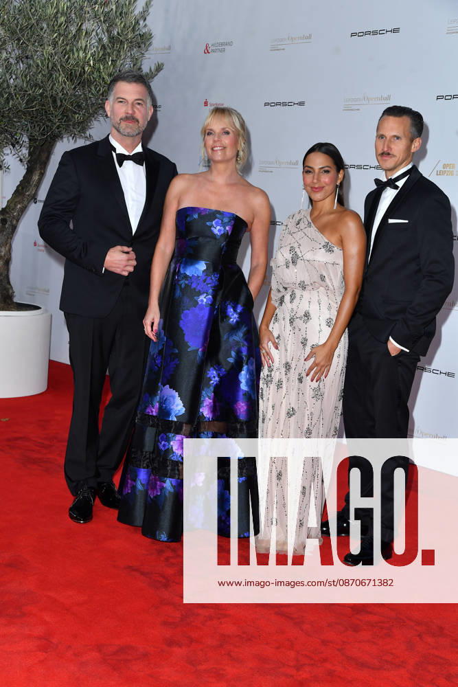 Simon Böer, Melanie Marschke, Amy Mussul, and Johannes Hendrik Langer at the 2026 Leipzig Opera Ball at the Leipzig Opera on October 24, 2026