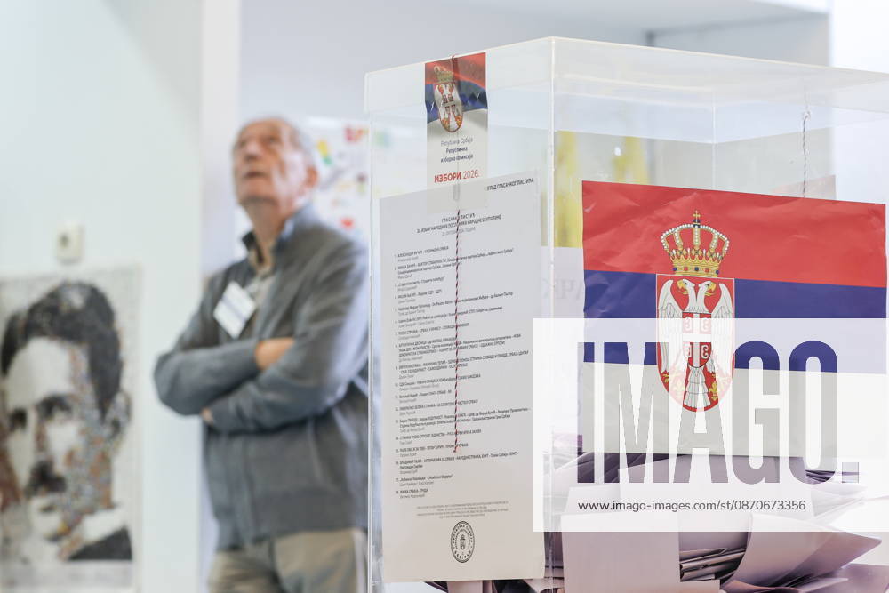 SERBIA, BELGRADE - OCTOBER 25, 2026: An electoral official is seen at a polling station during the 2026 Serbian parliamentary election. On 25 October, the Serbs went to the polls to elect members of the country s unicameral parliament, Narodna Skupshtina. Alexander Ryumin TASS 99928492