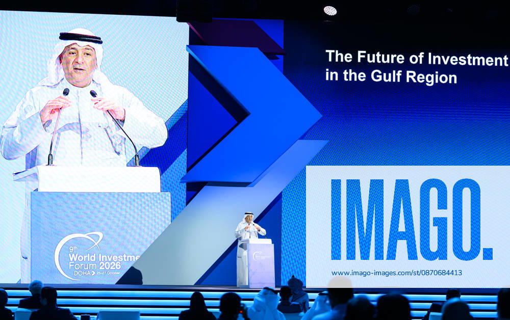 9th World Investment Forum 2026 In Doha Jasem Mohamed AlBudaiwi, Secretary General, Gulf Cooperation Council (GCC), speaks during a plenary session following the opening ceremony of the 9th World Investment Forum (WIF 2026) in Doha, Qatar, October 25, 2026. The three-day global summit is organized by the United Nations Conference on Trade and Development (UNCTAD) in cooperation with the State of Qatar. DOHA Qatar