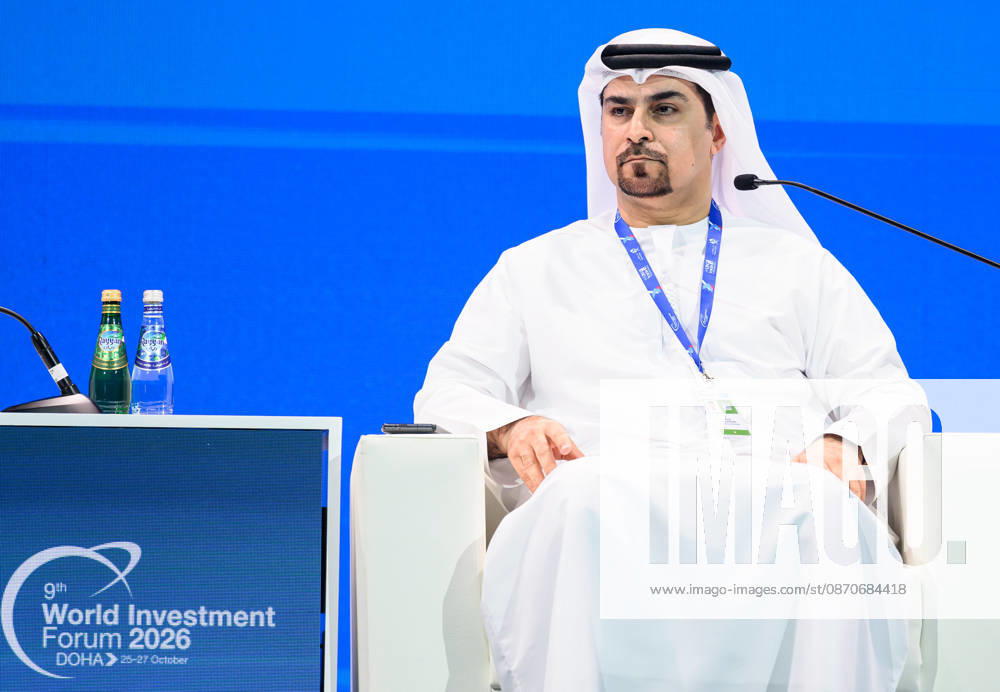 9th World Investment Forum 2026 In Doha Fahad Al Gergawi, Undersecretary Ministry of Foreign Trade of United Arab Emirates, speaks during a plenary session following the opening ceremony of the 9th World Investment Forum (WIF 2026) in Doha, Qatar, October 25, 2026. The three-day global summit is organized by the United Nations Conference on Trade and Development (UNCTAD) in cooperation with the State of Qatar. DOHA Qatar
