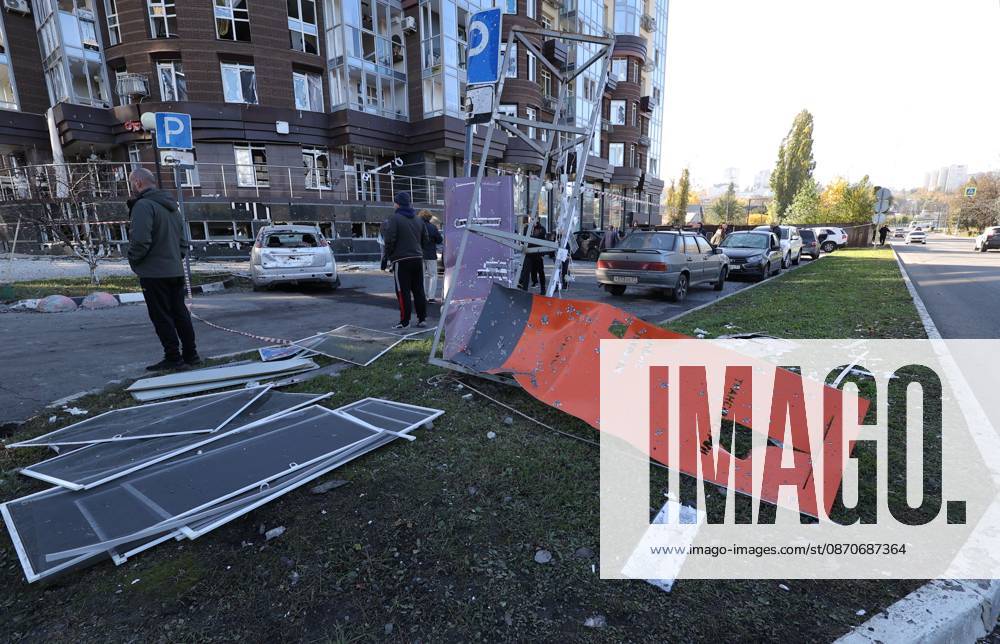 Russia Ukraine Drone Attack 9273033 25.10.2026 A view shows a damaged residential building after a massive drone attack in the course of Russia s military operation in Ukraine, in Belgorod, Russia. Two persons were killed and 14 others were injured in a reported strike by the Ukrainian Armed Forces on October 25. Taisia Liskovets Sputnik Belgorod Russia