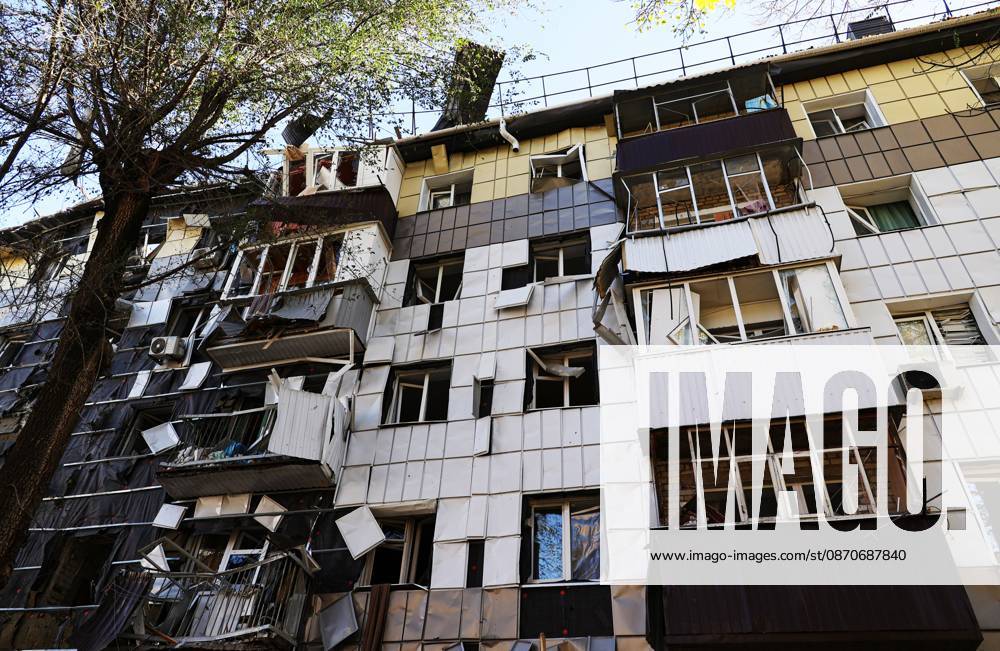 Russia Ukraine Drone Attack 9273083 25.10.2026 A view shows a residential building damaged in a massive drone attack amid Russia s military operation in Ukraine, in Belgorod, Russia. Two persons were killed and 14 others were injured in a reported strike by the Ukrainian Armed Forces on October 25. Taisia Liskovets Sputnik Belgorod Russia