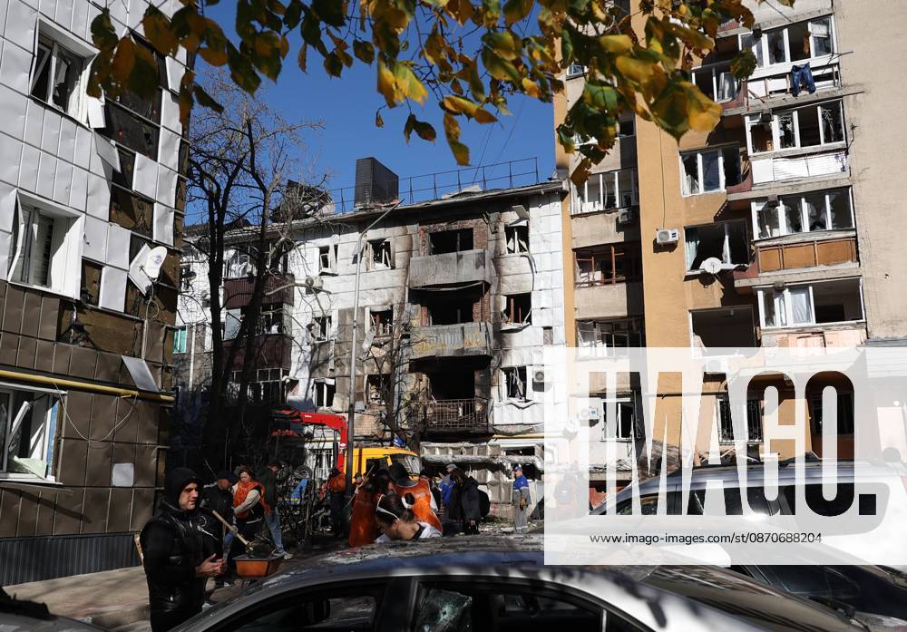 Russia Ukraine Drone Attack 9273080 25.10.2026 People stand outside residential buildings damaged in a massive drone attack amid Russia s military operation in Ukraine, in Belgorod, Russia. Two persons were killed and 14 others were injured in a reported strike by the Ukrainian Armed Forces on October 25. Taisia Liskovets Sputnik Belgorod Russia