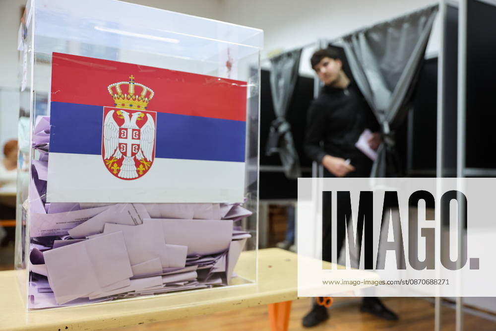 SERBIA, BELGRADE - OCTOBER 25, 2026: A ballot box is seen at a polling station during the 2026 Serbian parliamentary election. On 25 October, the Serbs went to the polls to elect members of the country s unicameral parliament, Narodna Skupshtina. Alexander Ryumin TASS 99953366