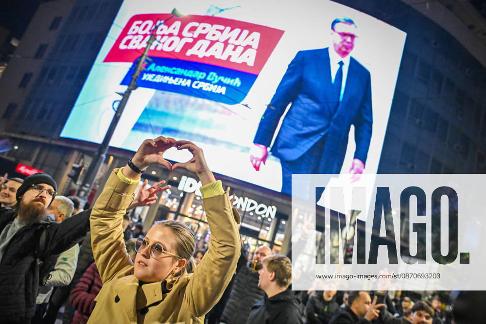 Serbians are flooding to the streets of Belgrade as polls closed on the night of the Serbian elections on 25 October, 2026 Belgrade Serbia - ZUMAa256 20261025_zip_a256_006