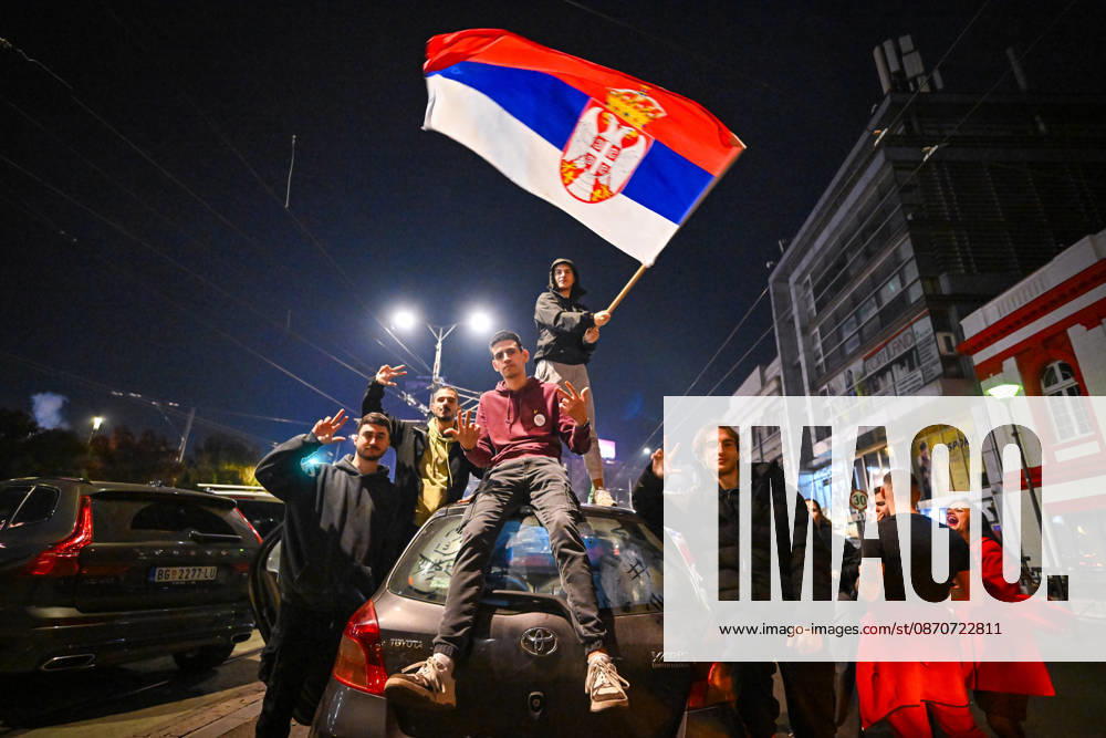 Citywide euphoria breaks out in Belgrade as former president Aleksandar VuÄić admits defeat on the night of the Serbian elections on 25 October, 2026 Belgrade Serbia - ZUMAa256 20261026_zip_a256_007