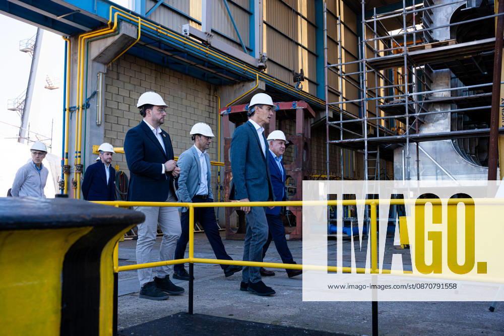 Sánchez Visits the Armón Shipyards and the Baleària Ferry G034 in Gijón Prime Minister Pedro Sánchez, and the President of the Principality of Asturias, Adrián Barbón, during a visit to the Armón Shipyards on October 26, 2026, in Gijón, Asturias, Spain. Sánchez visited the shipyard to see Baleària’s G034 ferry firsthand, the shipping company’s first 87-meter-long aluminum high-speed catamaran ferry with 100% electric propulsion, equipped with a high-capacity battery system, October 26, 2026, Spain
