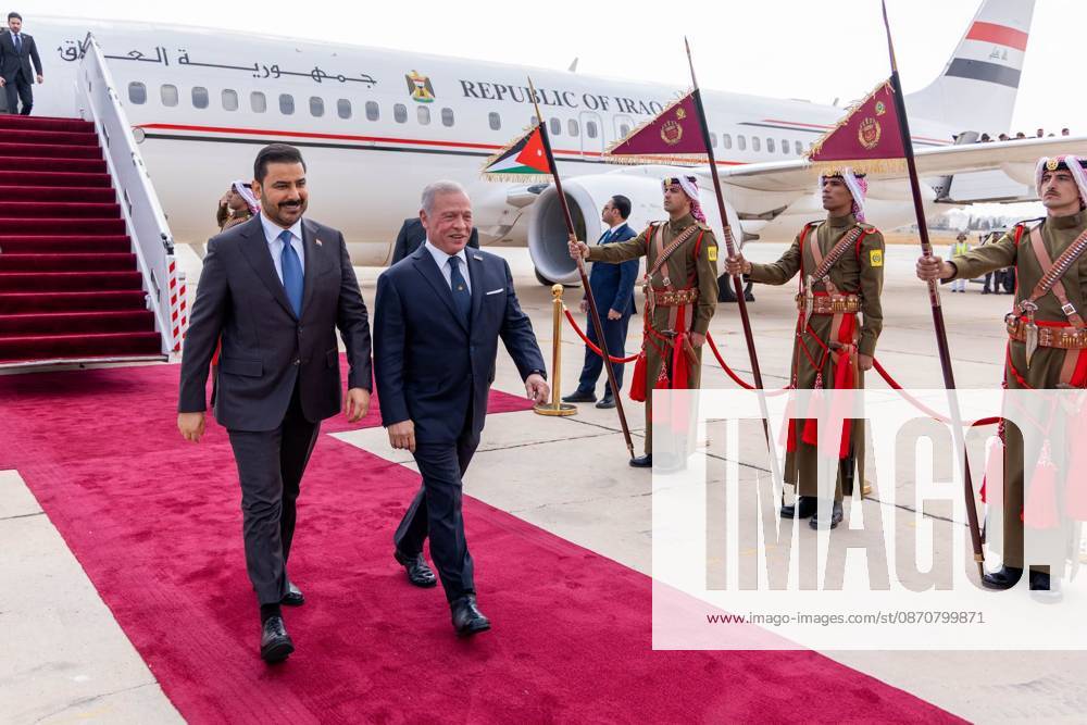 Jordan s King Abdullah II Meets Iraqi Prime Minister in Amman Jordan s King Abdullah II meets Iraqi Prime Minister Ali Faleh Al-Zaidi at Basman Palace in Amman, Jordan, on October 26, 2026. The two leaders discuss ways to strengthen bilateral cooperation in energy, electricity interconnection, transportation and security, according to the Jordanian Royal Court. Photo by Royal Hashemite Court apaimages Amman Amman Jordan 261026_Jordan_JPO_01(11)