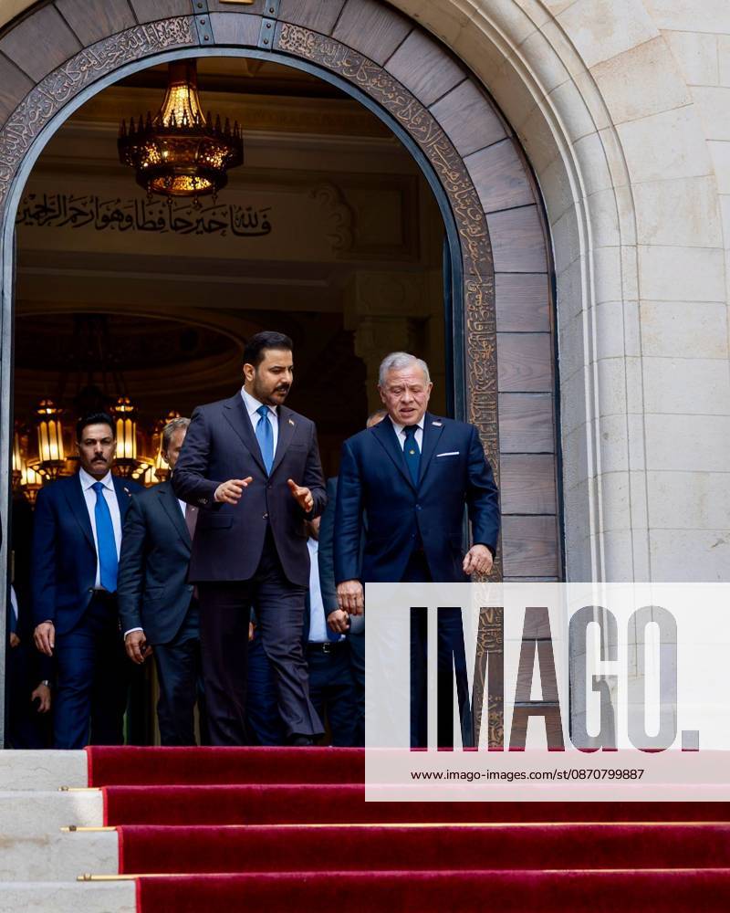Jordan s King Abdullah II Meets Iraqi Prime Minister in Amman Jordan s King Abdullah II meets Iraqi Prime Minister Ali Faleh Al-Zaidi at Basman Palace in Amman, Jordan, on October 26, 2026. The two leaders discuss ways to strengthen bilateral cooperation in energy, electricity interconnection, transportation and security, according to the Jordanian Royal Court. Photo by Royal Hashemite Court apaimages Amman Amman Jordan 261026_Jordan_JPO_01(8)