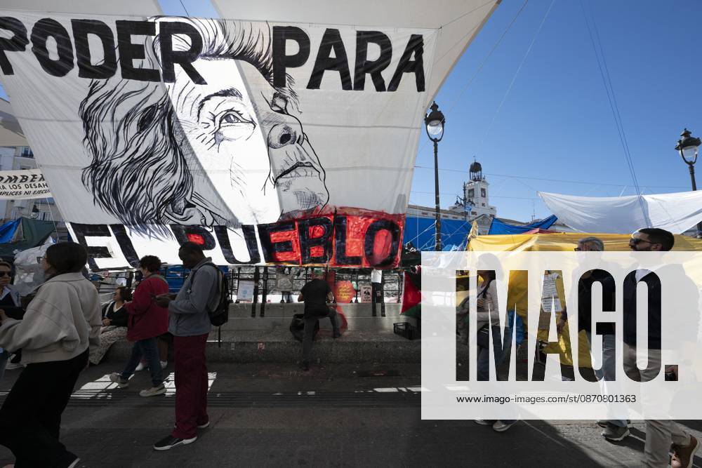 Tent protest at Sol Square in Madrid marks its first monthl, Madrid, Spain – 26 Oct 2026 A view of the area where Spaniards continue a tent protest at Sol Square, launched on September 26 to call on the central and regional governments to find solutions to the country s housing crisis, as the protest marks its first month in Madrid, Spain Madrid Spain