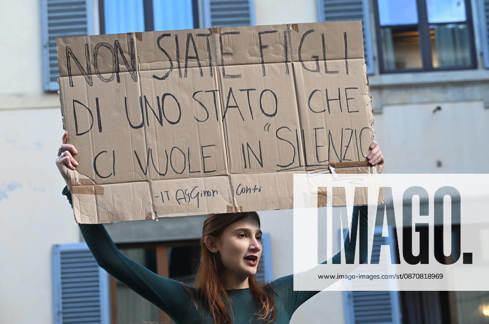 Students protest against the Minister of Education and his school policies, Florence, October 26, 2026 Florence Italy - ZUMAa289 20261026_zia_a289_161