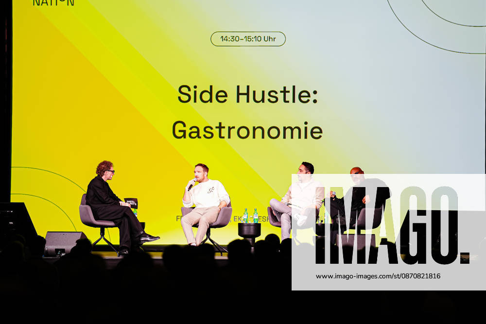 Hamburg Gastro Nation in Hamburg, October 26, 2026 Host Sebastian E. Merget, actor Frederik Lau, rappers Ekrem Bora Eko Fresh and Wasiem Taha Massiv Gastro Nation in Hamburg