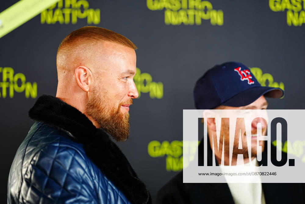 Hamburg Gastro Nation in Hamburg, October 26, 2026; rappers Felix Blume and Kollegah, and actor Frederik Lau at Gastro Nation in Hamburg
