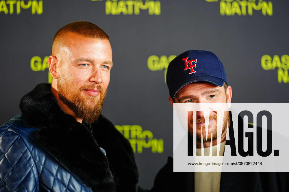 Hamburg Gastro Nation in Hamburg, October 26, 2026; rappers Felix Blume and Kollegah, and actor Frederik Lau at Gastro Nation in Hamburg