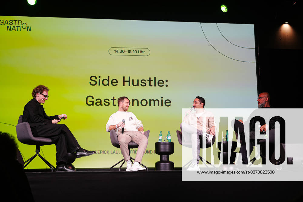 Hamburg Gastro Nation in Hamburg, October 26, 2026 Host Sebastian E. Merget, actor Frederik Lau, rappers Ekrem Bora Eko Fresh and Wasiem Taha Massiv Gastro Nation in Hamburg