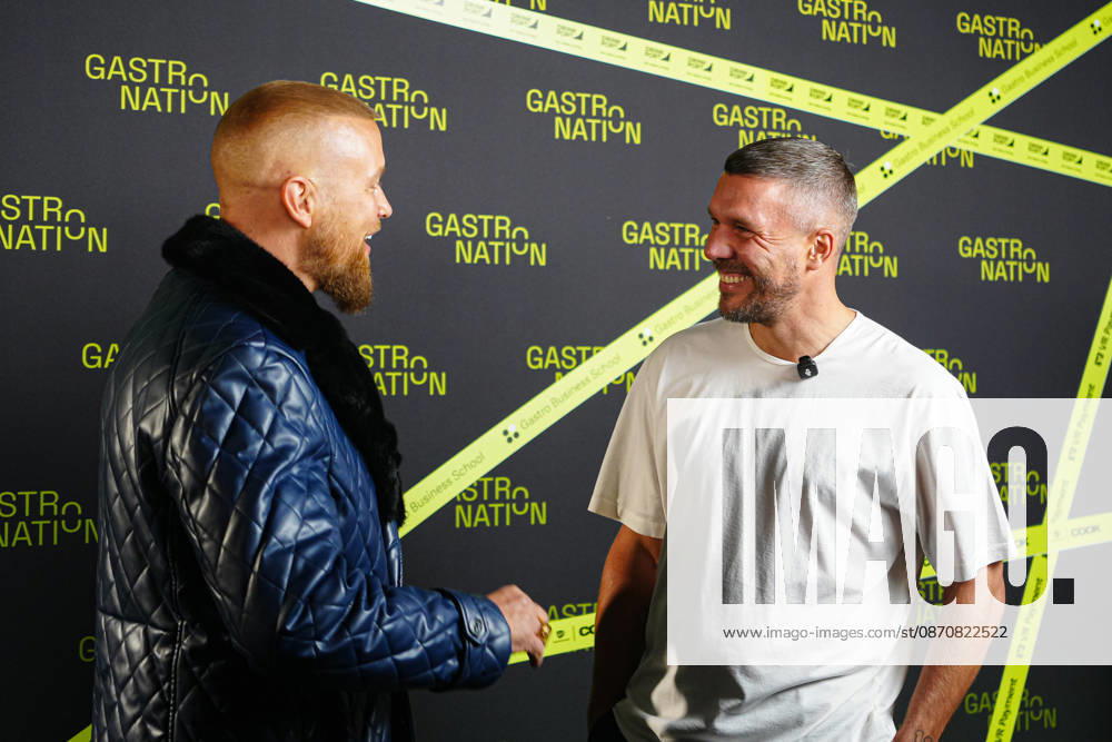Hamburg Gastro Nation in Hamburg, October 26, 2026; rappers Felix Blume, Kollegah, and Lukas Podolski at Gastro Nation in Hamburg
