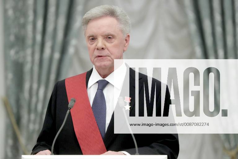 Boris Gromov, Chairman of the Brothers In Arms Veteran Organisation awarded an order For Merit to the Fatherland I class makes a speech at the Moscow Kremlin. Mikhail Metzel TASS TS098E25