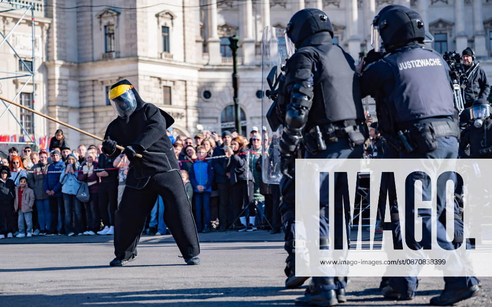 Official celebrations for Austria’s National Day 2026 Oath-taking ceremony during the official celebrations for National Day 2026 at Heldenplatz in Vienna, Austria The Prison Guard Special Operations Unit (JEG) during a demonstration in Vienna at Heldenplatz, Vienna, Austria