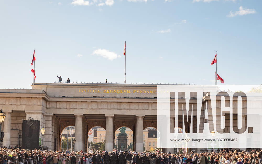 Official celebrations for Austria’s National Day 2026 Oath-taking ceremony during the official celebrations for National Day 2026 at Heldenplatz in Vienna, Austria The Prison Guard Task Force (JEG) Vienna Heldenplatz Vienna Austria