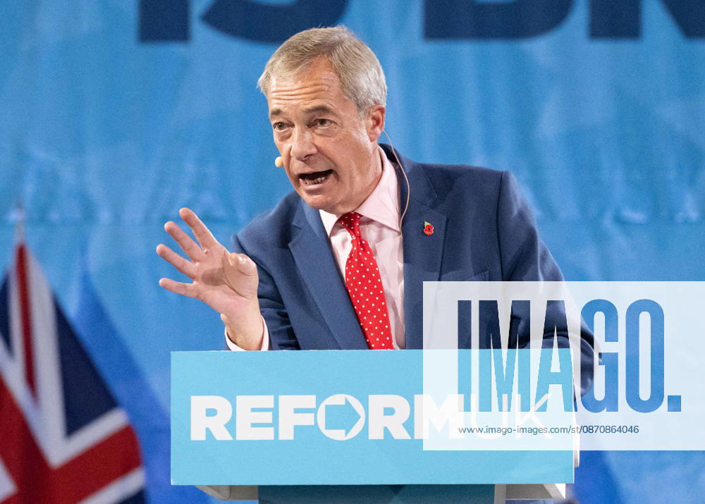 Nigel Farage attends the Reform UK s Economic Rescue Plan Press Conference in London. London United Kingdom - ZUMAs197 20261026_aaa_s197_260