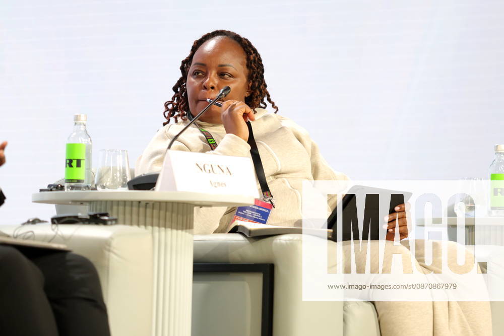 Agnes Nguna, Kenyan media manager seen during the session Africa must unite, or Africa is not one country.: how media can connect different parts of the continent within the framework of the Third Summit, Economic and Humanitarian Forum, Russia Africa, at the National Center Russia , in Moscow. Moscow Russia - ZUMAs197 20261026_aaa_s197_296