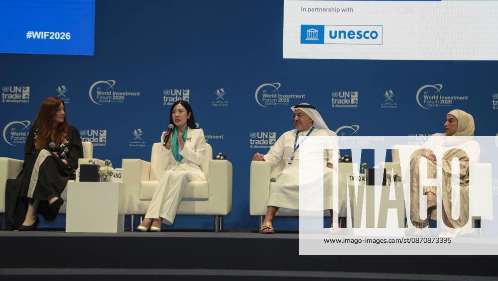 Doha Qatar Investment Forum A speaker participates in a discussion during the World Investment Forum 2026 in Doha, Qatar on October 26, 2026. The Forum brought together policymakers, business leaders and investors to discuss investment and economic cooperation. A session on ASEAN-GCC relations explored opportunities to strengthen investment ties between the two regions. Doha Baladiyat ad Dawhah Qatar