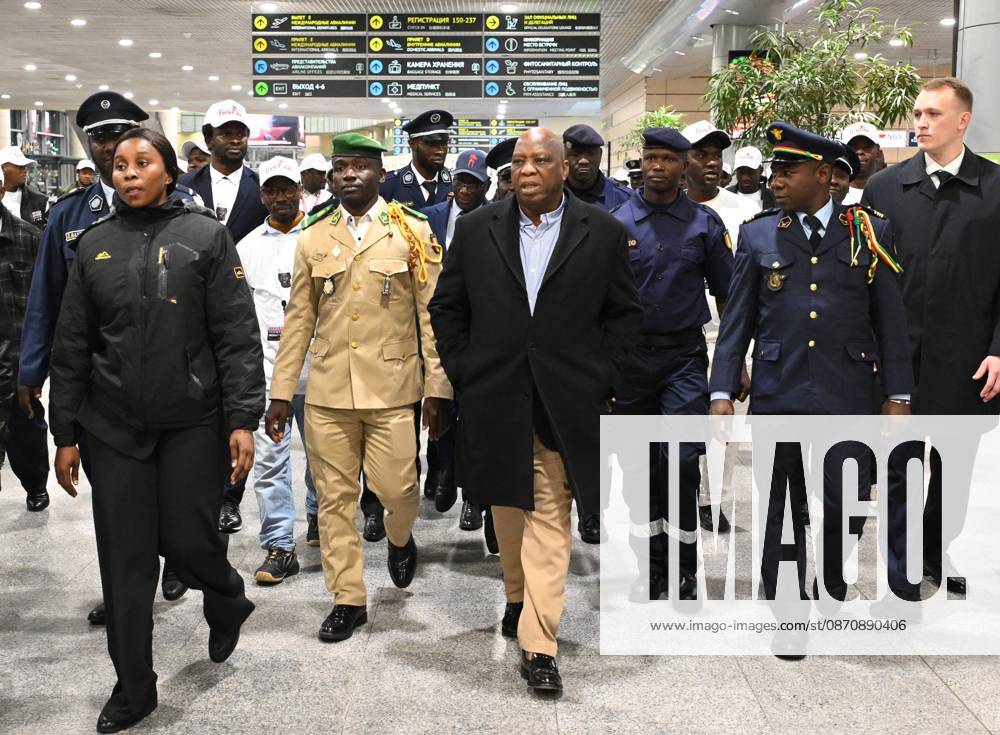 Minister of Foreign Affairs, African Integration, and Guineans Abroad of the Republic of Guinea Morissanda Kouyate arrives in Moscow 9274053 26.10.2026 Center: Minister of Foreign Affairs, African Integration, and Guineans Abroad of the Republic of Guinea Morissanda Kouyate arrives in Moscow for the 3rd Russia-Africa Summit and Forum. Konstantin Mihalchevskiy Sputnik Crediting the source in the following order photographer s name Russia-Africa Summit and Economic and Humanitarian forum host ÑÄhoto agency is mandatory when using the photo Moscow Russia