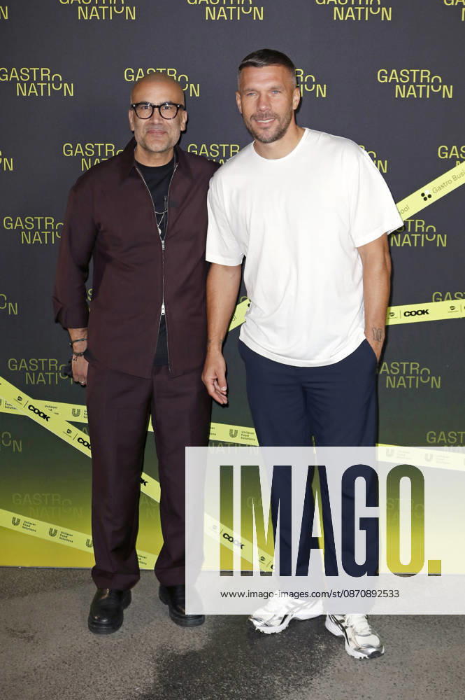 Kemal Üres and Lukas Podolski at the Gastronation industry event at the Grüner Bunker on Feldstraße in Hamburg, October 26, 2026 Foto:xC.xTamckex xFuturexImagex gastronation_6050