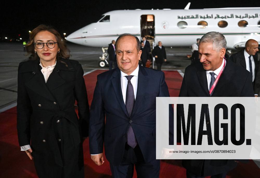 Prime Minister Algeria is Sifi Ghrieb arrives in Moscow 9274096 26.10.2026 Prime Minister Algeria is Sifi Ghrieb arrives in Moscow for the 3rd Russia-Africa Summit and Forum and the summit of the Gas Exporting Countries Forum (GECF). Right: Algerian Ambassador to Russia Toufik Djouama. Sergey Bobylev Sputnik Crediting the source in the following order photographer s name 8th GECF summit host photo agency is mandatory when using the photo Moscow Russia
