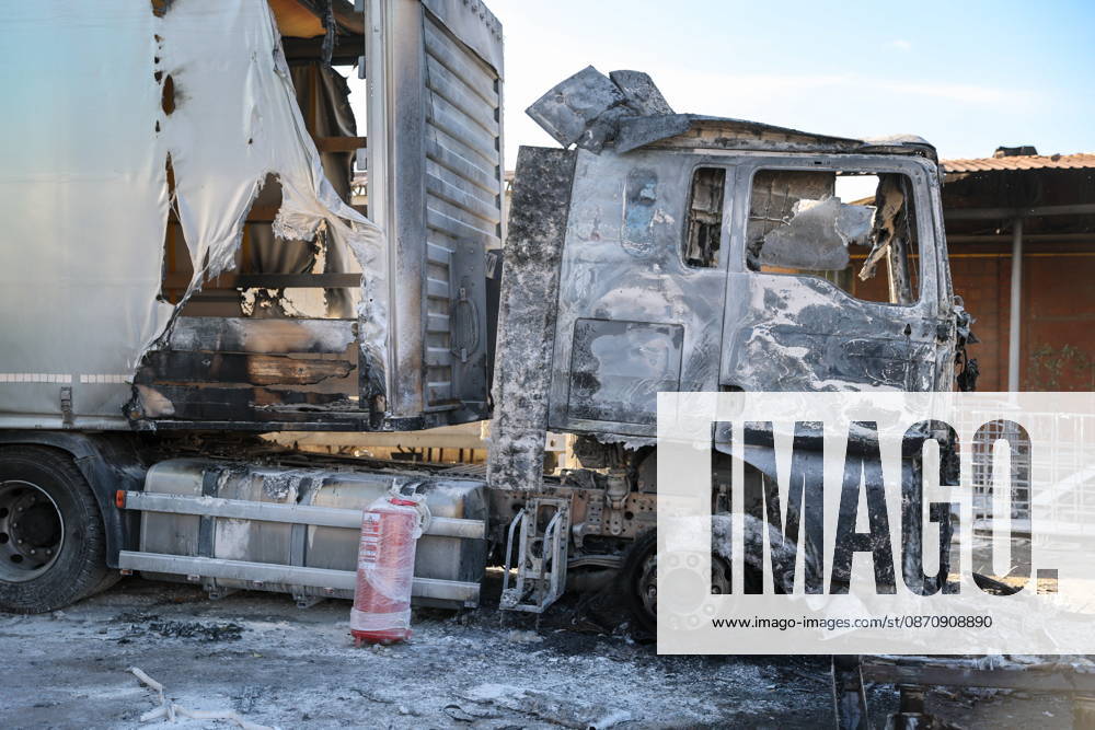 RUSSIA, DONETSK - OCTOBER 27, 2026: A destroyed vehicle of a motor transport enterprise is seen after a Ukrainian drone strike on the city Donetsk Russia - ZUMAt113 20261027_zaa_t113_133