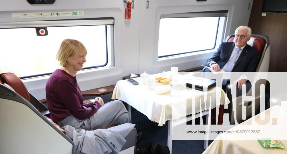 Federal President and China Railroad, October 26, 2026, China, Hefei, Presidential Flight Service, Departure: Federal President Frank Walter Steinmeier and Elke Buedenbender traveling to China with China Railroad from Hefei to Yixiang. With Ambassador Ackermann, China Railroad staff, high-speed train, 330 km h, Hefei, Anhui, China