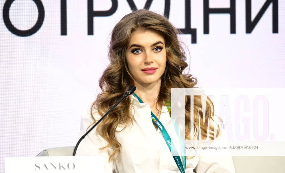 Presentation of Russia Africa ANO projects for media 9274233 27.10.2026 Miss Russia 2019 2021 Alina Sanko, PR department employee at Synergy Corporation, at the session Strengthening Sovereignty Through Strategic Cooperation and Partnership during the media forum held as part of the third Russia Africa ‹‹Summit in Moscow. Vladimir Astapkovich Sputnik Crediting the source in the following order photographer s name Russia-Africa Summit and Economic and Humanitarian forum host ÑÄhoto agency is mandatory when using the photo Moscow Russia