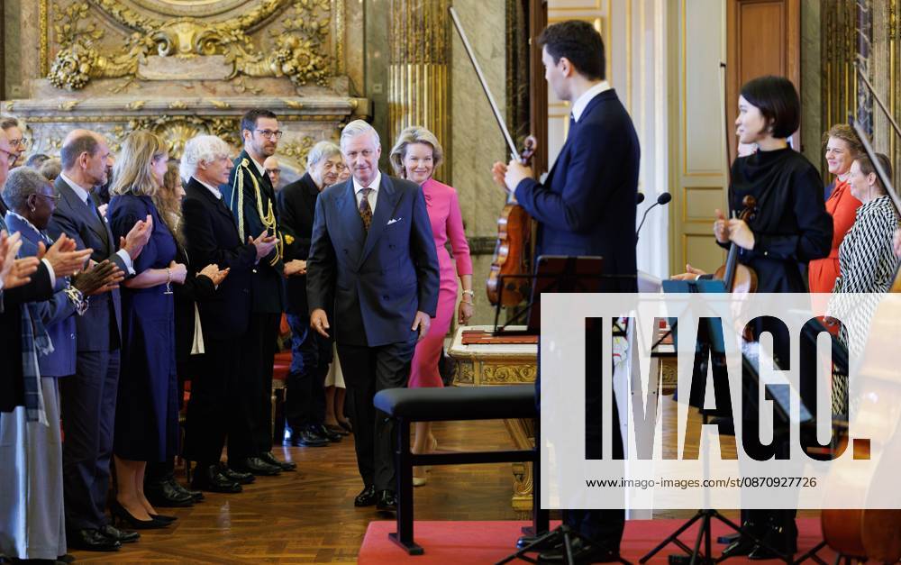 King Philippe - Filip of Belgium and Queen Mathilde of Belgium pictured during a royal reception for people who have been bestowed with the grace of nobility, on Tuesday 27 October 2026 at the Royal Palace in Brussels. BENOITxDOPPAGNE 191220800